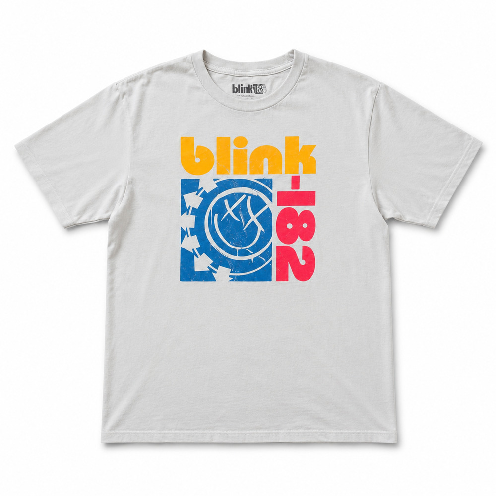 Blink-182 Cream Graphic Band Tee Unisex Large Concert T-Shirt